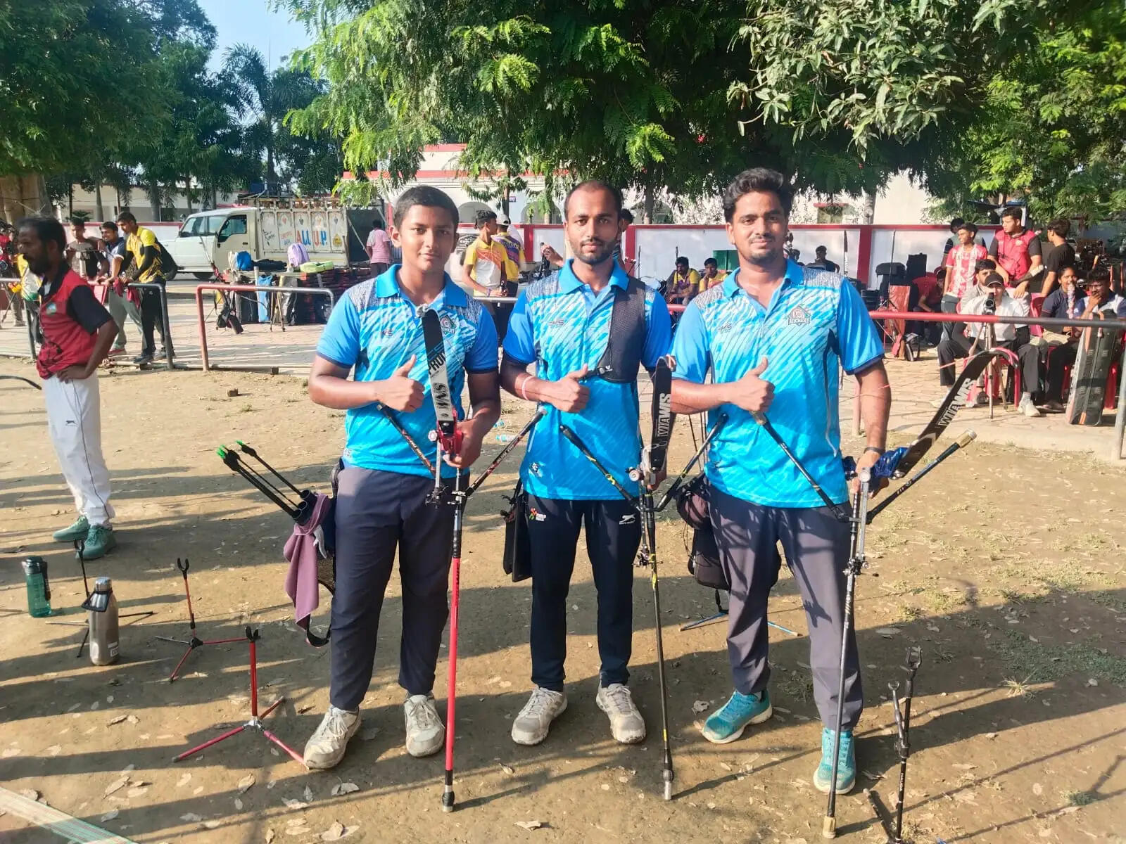 तीरंदाजी में सम्पूर्णानंद संस्कृत विश्वविद्यालय के छात्रों ने जीता रजत पदक