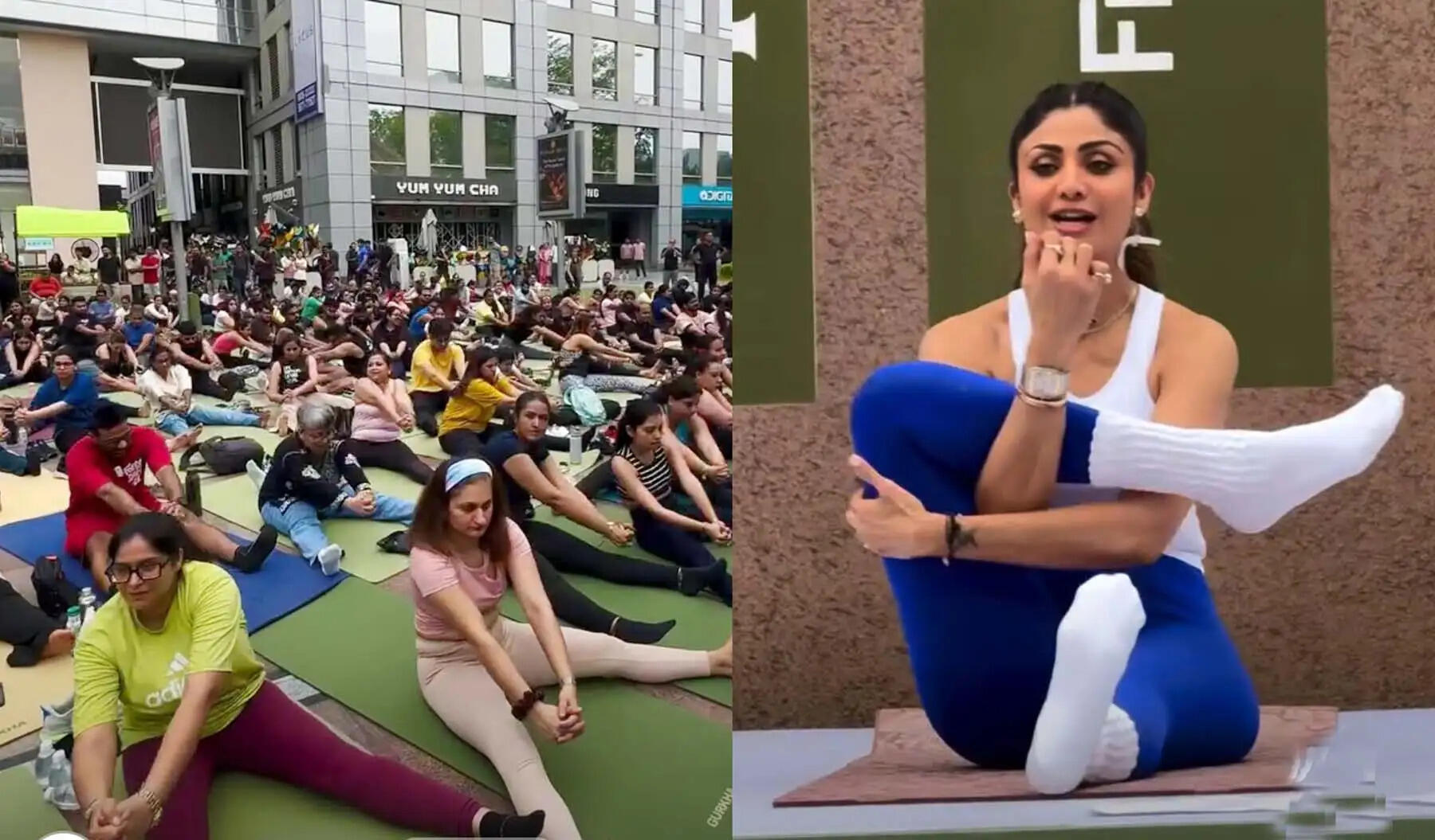 गुरुग्राम के साइबर हब में शिल्पा शेट्टी ने दिए फिटनेस के टिप्स