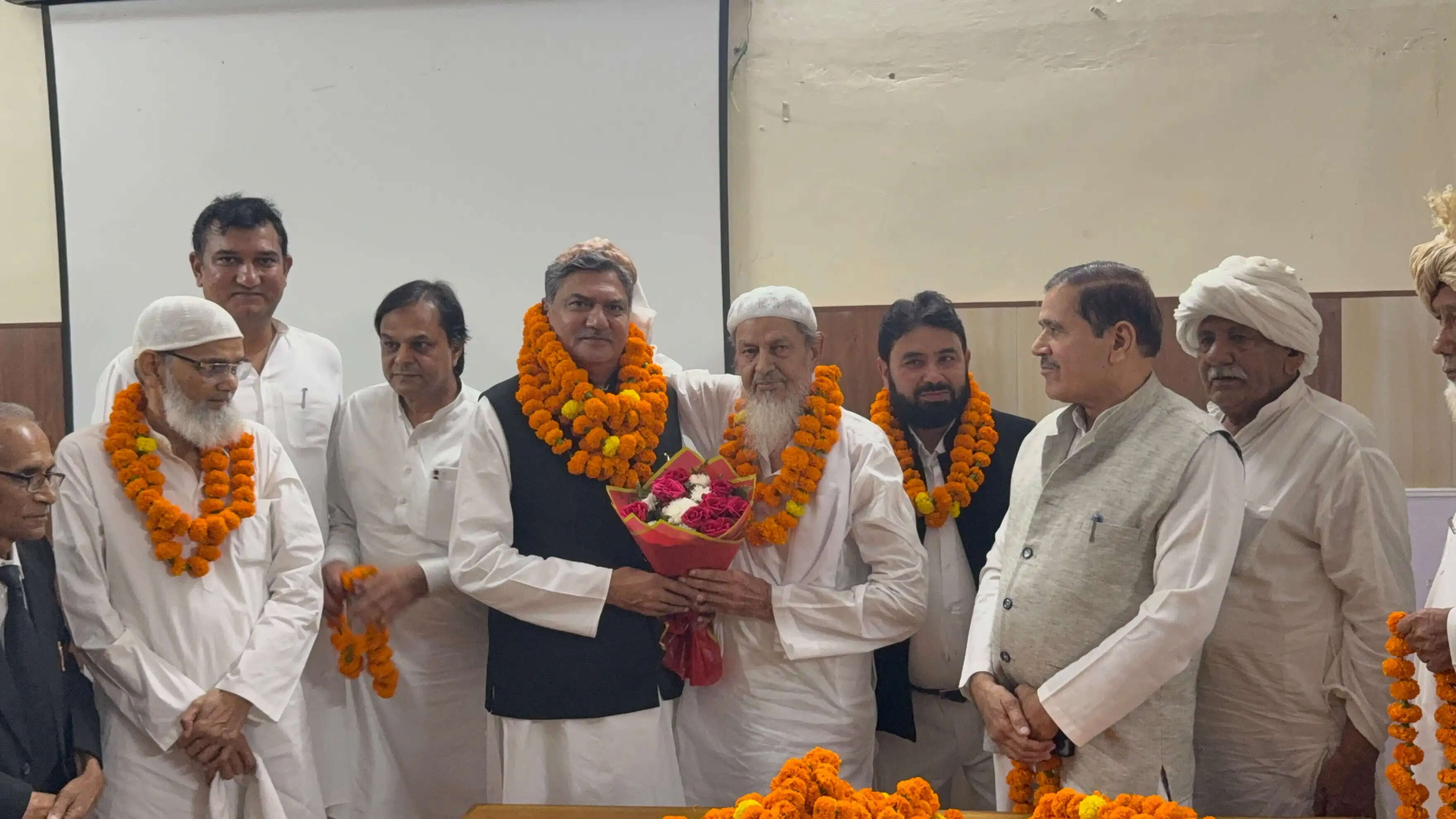 नूंह: जाकिर हुसैन लगातार सातवीं बार निर्विरोध चुने गए मेवात एजुकेशन बोर्ड के अध्यक्ष