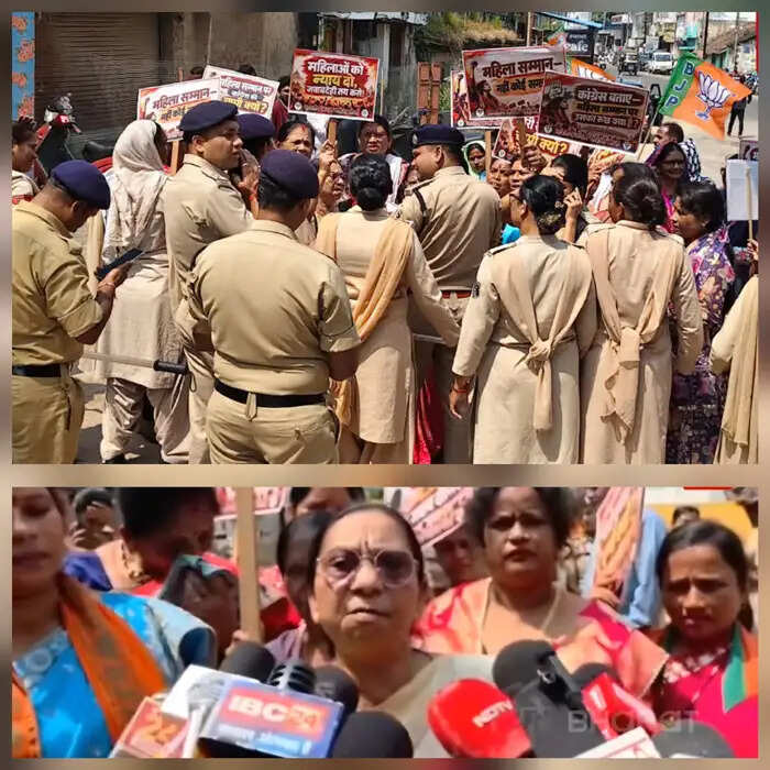 कांकेर भाजपा महिला मोर्चा ने यौन उत्पीड़न के दोषी कांग्रेस सांसद के विरूद्ध किया प्रर्दशन