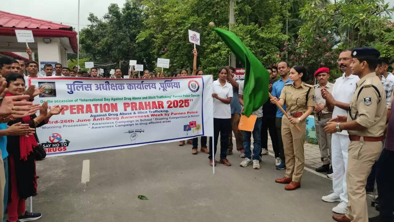 पूर्णिया पुलिस ने नशा विरोधी सप्ताह की दी सौगात
