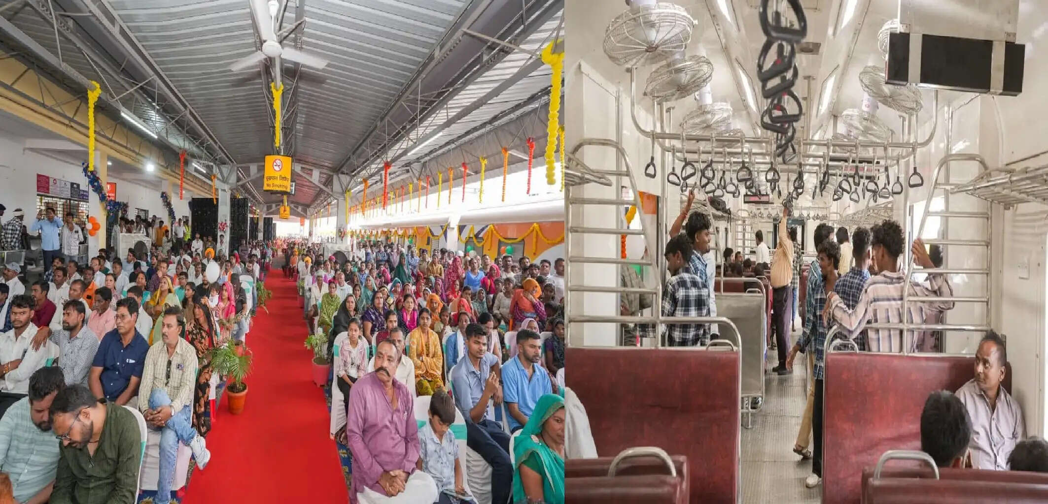 (लीड) वाग्देवी की नगरी में ऐतिहासिक दिन, स्वाधीनता के बाद पहली बार धार की धरती पर दौड़ी यात्री ट्रेन