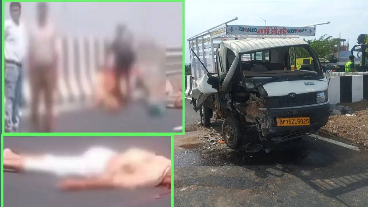 सागर : बरमान घाट से लौट रहे श्रद्धालुओं की पिकअप पलटी, दो की मौत, 12 घायल