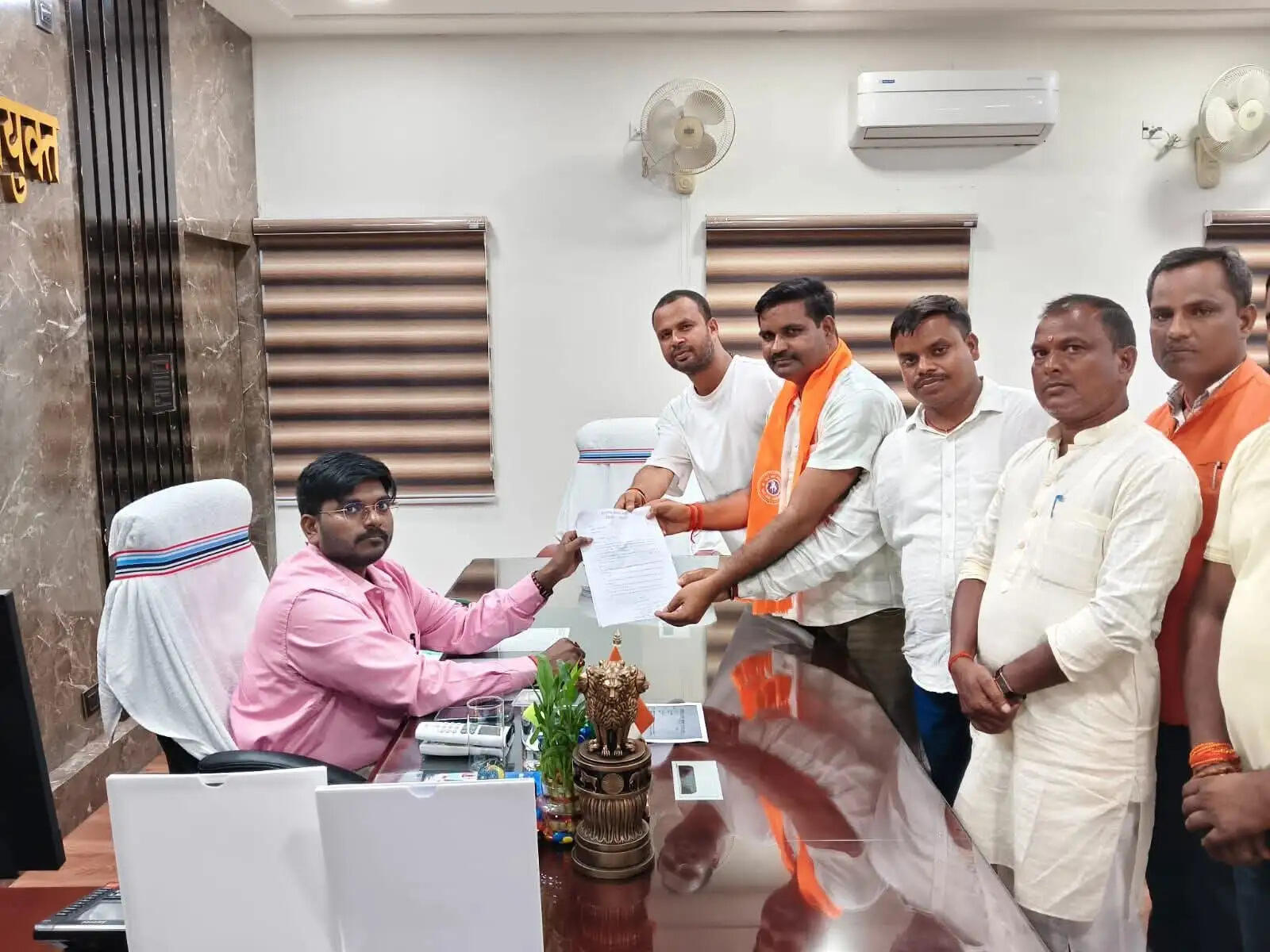 जेपीएससी परीक्षा में कथित अनियमितताओं के विरोध में भाजयुमो का धरना