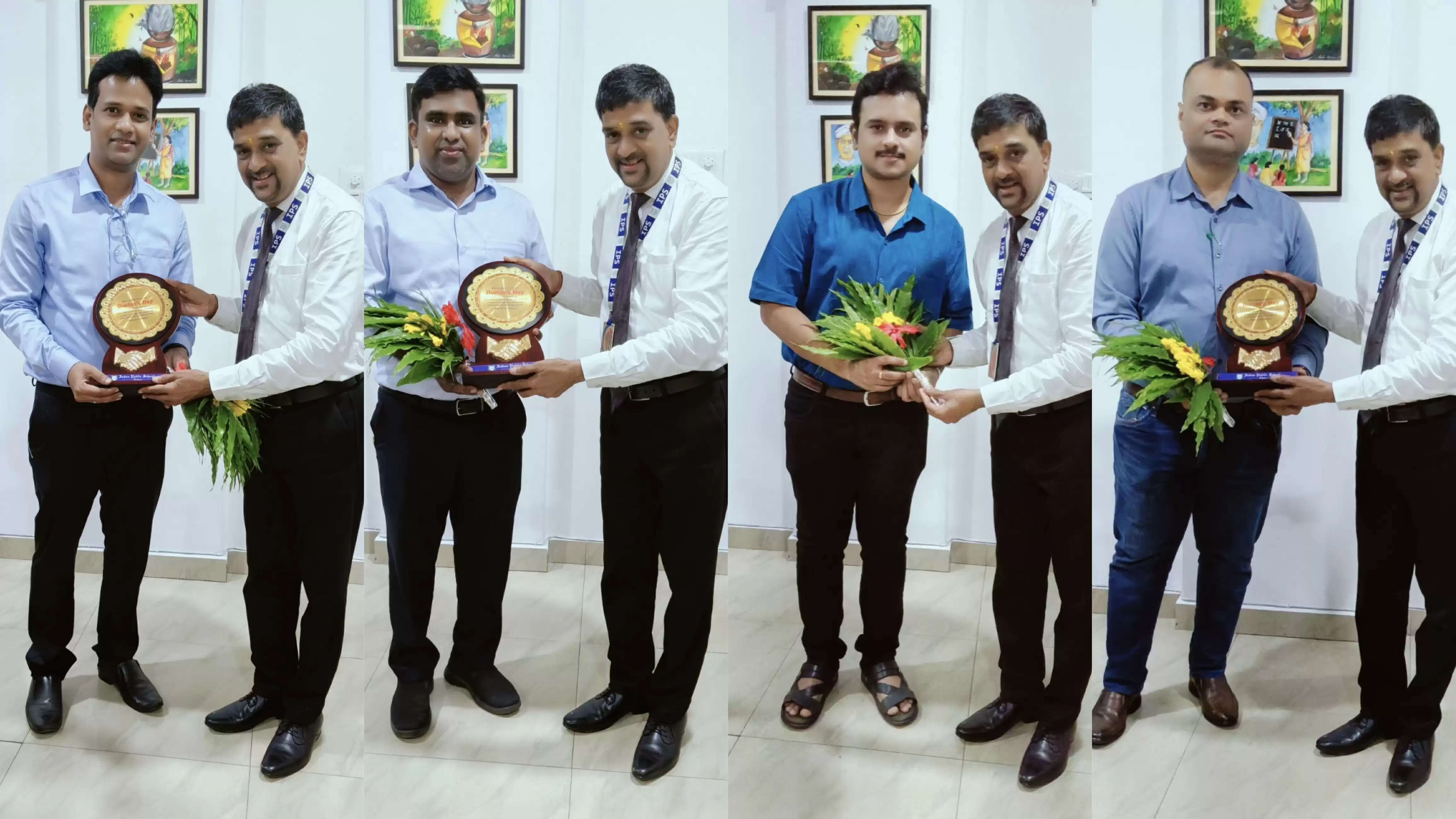 इंडस पब्लिक स्कूल दीपका में डॉक्टरों को क‍िया गया सम्‍मान‍ित