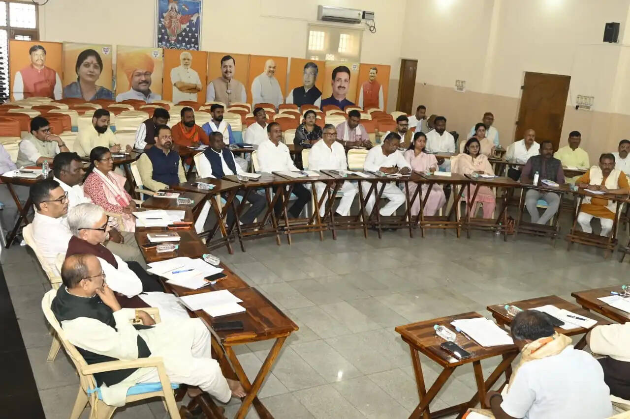 भाजपा प्रदेश कार्यसमिति बैठक और राष्ट्रीय अध्यक्ष नितिन नवीन के स्वागत की तैयारियों को लेकर बैठक