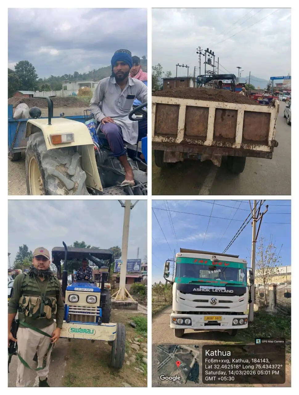 अवैध खनन में लिप्त 3 वाहन जब्त