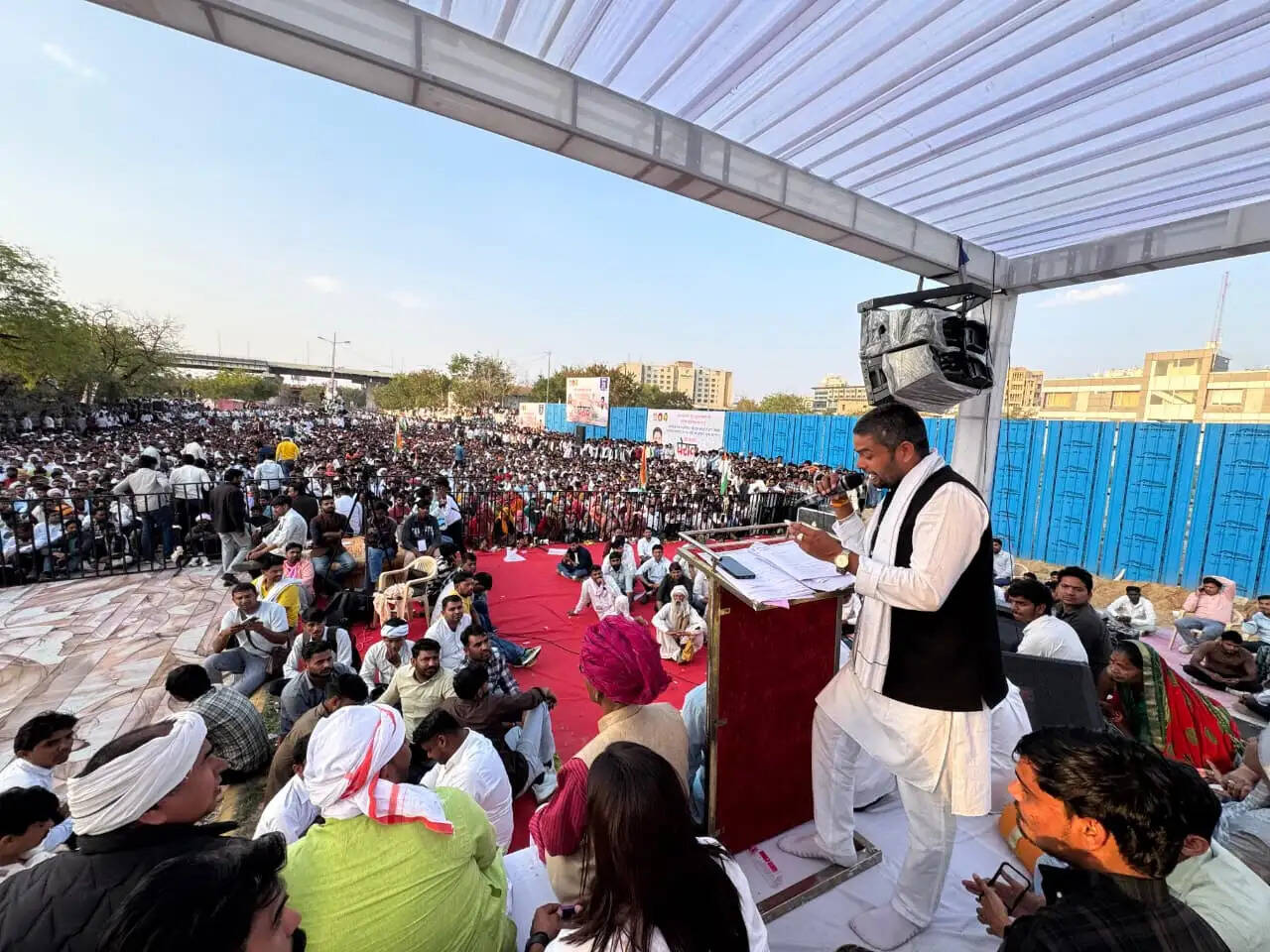 जयपुर में माली-सैनी समाज का प्रदर्शन, 12 प्रतिशत आरक्षण की मांग पर आंदोलन स्थगित