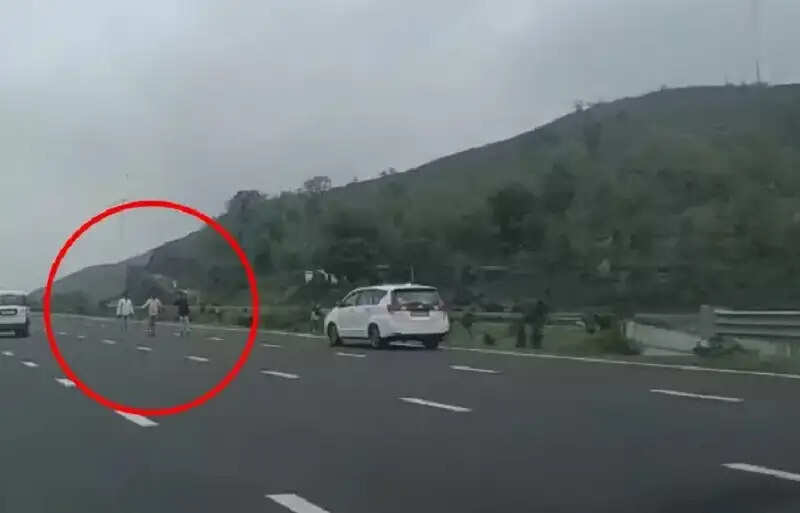 मप्र के रतलाम में केंद्रीय मंत्री गडकरी की सुरक्षा में चूक, एक्सप्रेसवे पर गुजरते काफिले के सामने आए तीन युवक
