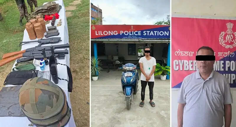 मणिपुर में भारी मात्रा में हथियार एवं गोला-बारूद बरामद