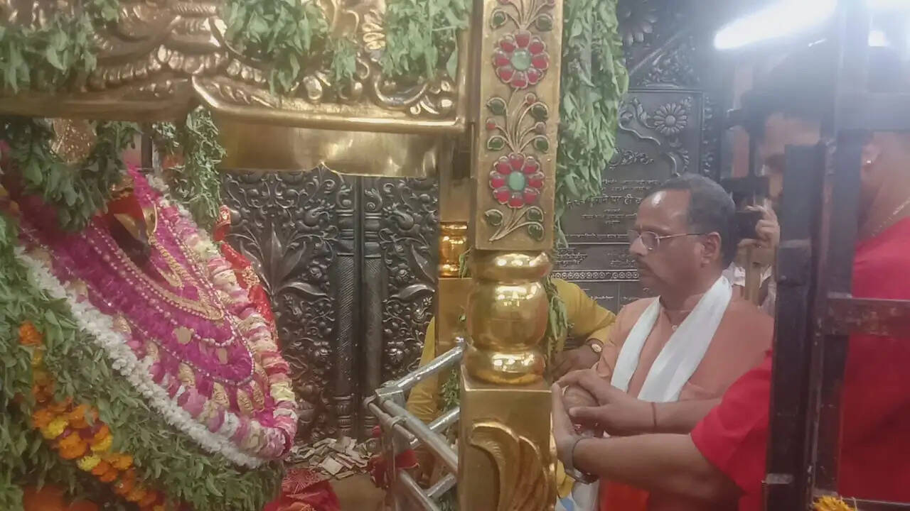 पूर्व उपमुख्यमंत्री दिनेश शर्मा ने किया मां विंध्यवासिनी का दर्शन-पूजन