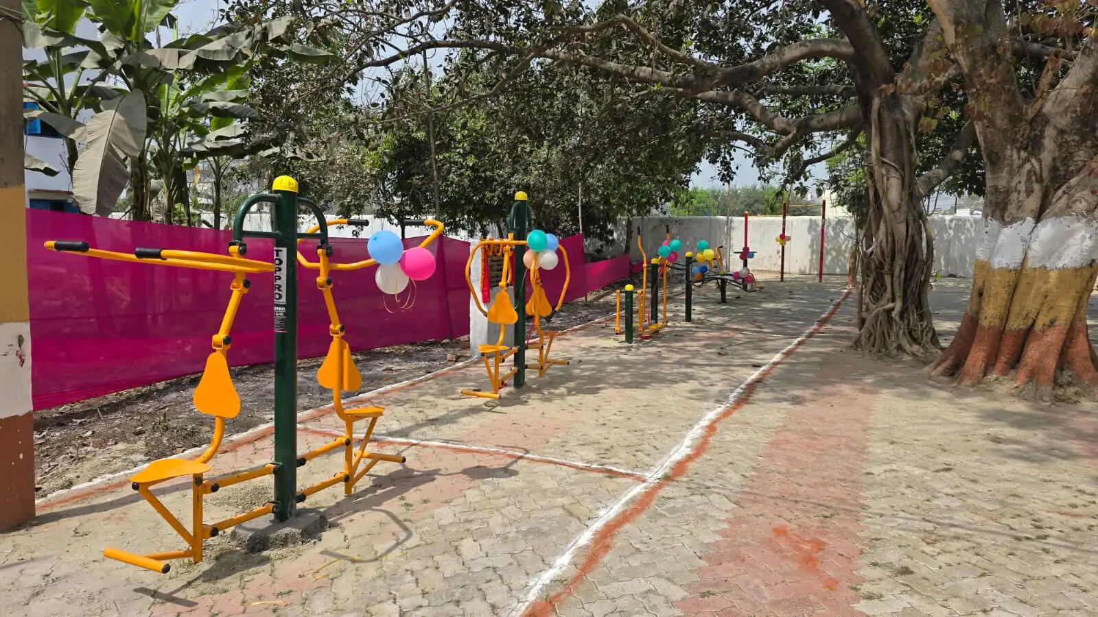 नव अधिष्ठापित ओपेन जिम का उद्घाटन