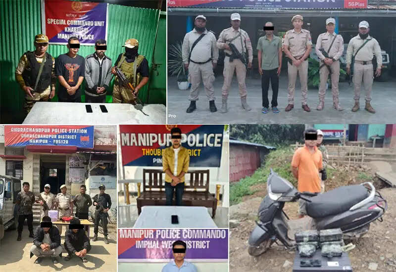 मणिपुर में उग्रवादियों और मादक पदार्थ तस्करों के खिलाफ अभियान, कई गिरफ्तार