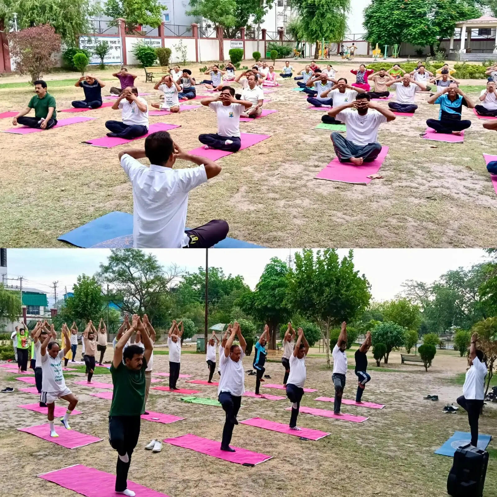 कठुआ में योग 365 की गूंज-ड्रीम लैंड पार्क में योग सत्र, नशामुक्त जीवन का संकल्प