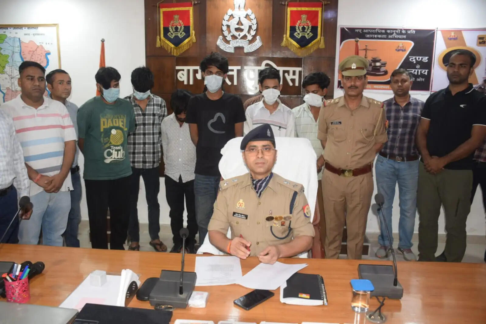 बागपत में साइबर ठगी करने वाले 8 आरोपित गिरफ्तार