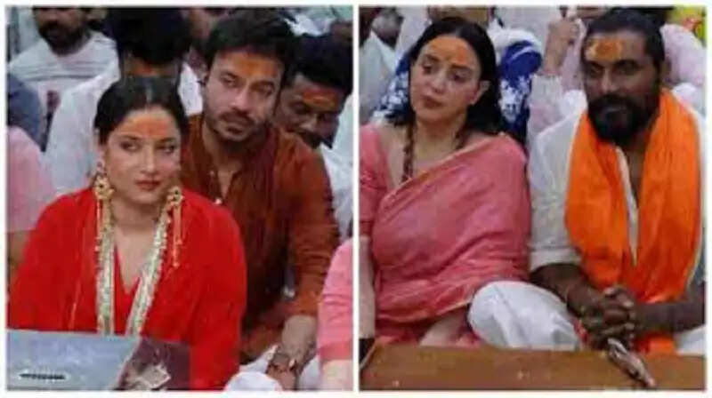 महाकाल के दरबार में पहुंचे रेमो डिसूजा, अंकिता लोखंडे और विक्की जैन, शयन आरती में हुए शामिल