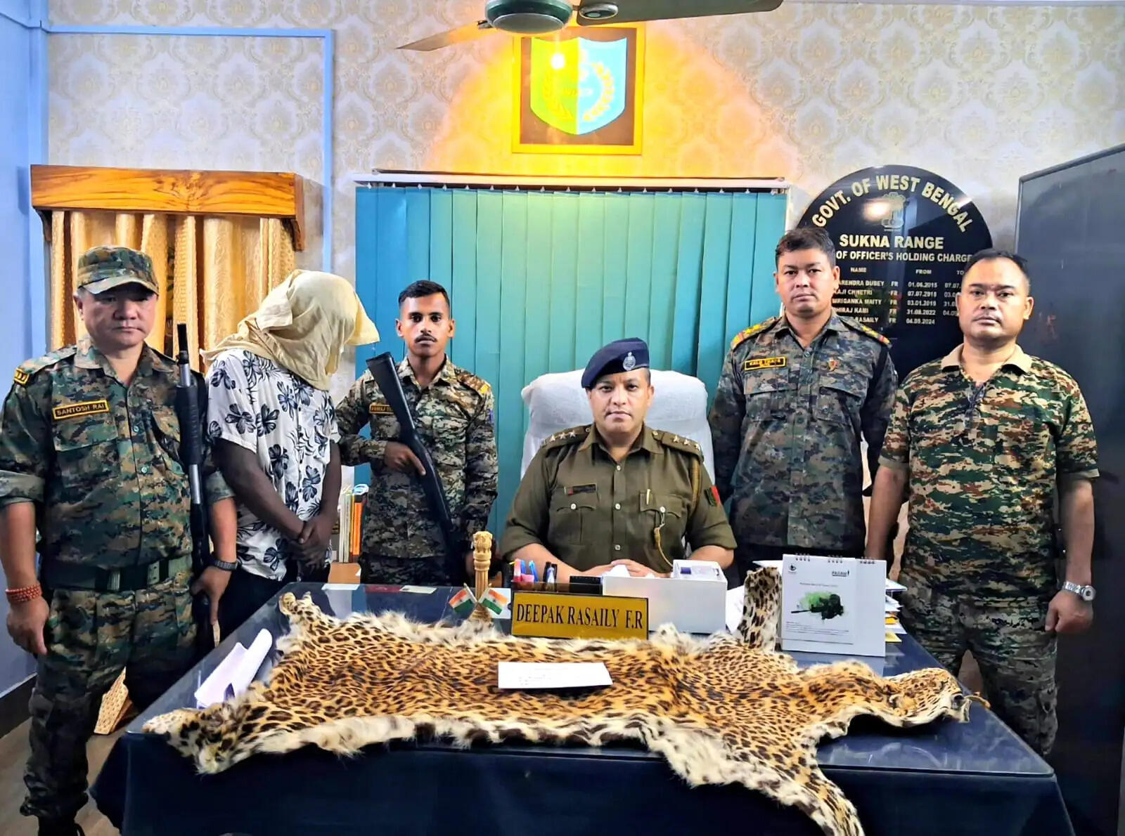 तेंदुए की खाल के साथ तस्कर गिरफ्तार