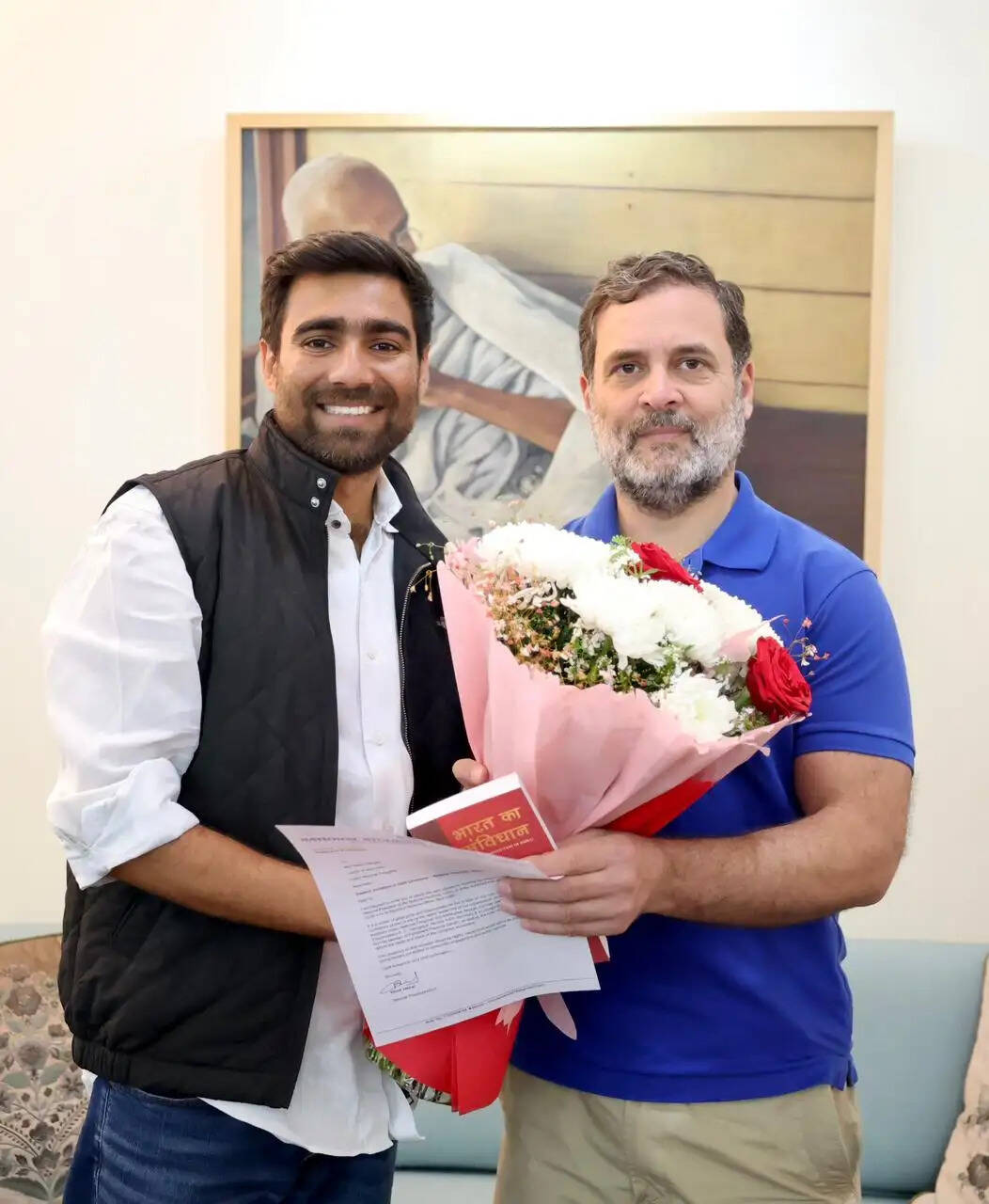 एनएसयूआई के नवनियुक्त राष्ट्रीय अध्यक्ष विनोद जाखड़ ने लोकसभा में नेता प्रतिपक्ष राहुल गांधी से की शिष्टाचार भेंट