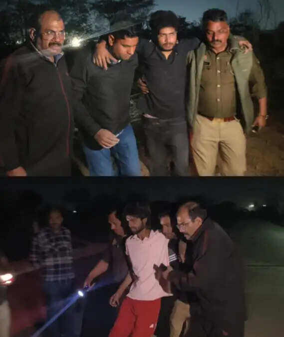 पत्नी बच्चों के सामने दिनदहाड़े कारोबारी की हत्या करने वाले दो बदमाश मुठभेड़ के बाद गिरफ्तार, पैर मे लगी गोली