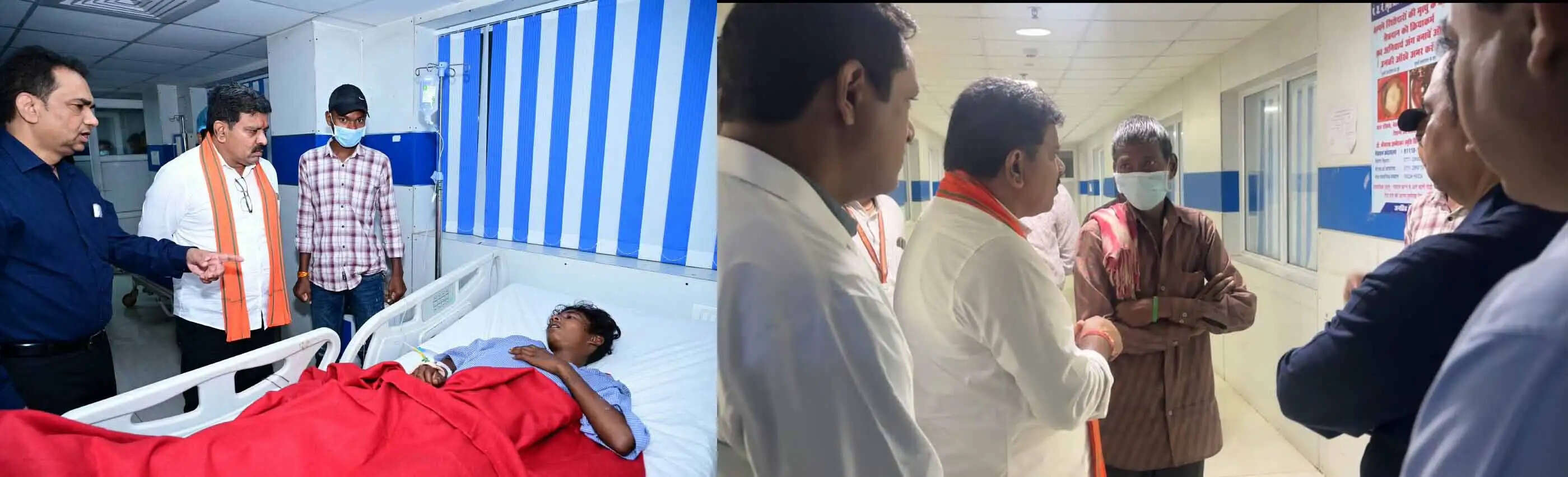 रायपुर : उप मुख्यमंत्री विजय शर्मा ने अस्पताल पहुंचकर जाना सड़क हादसे में घायलों का हाल