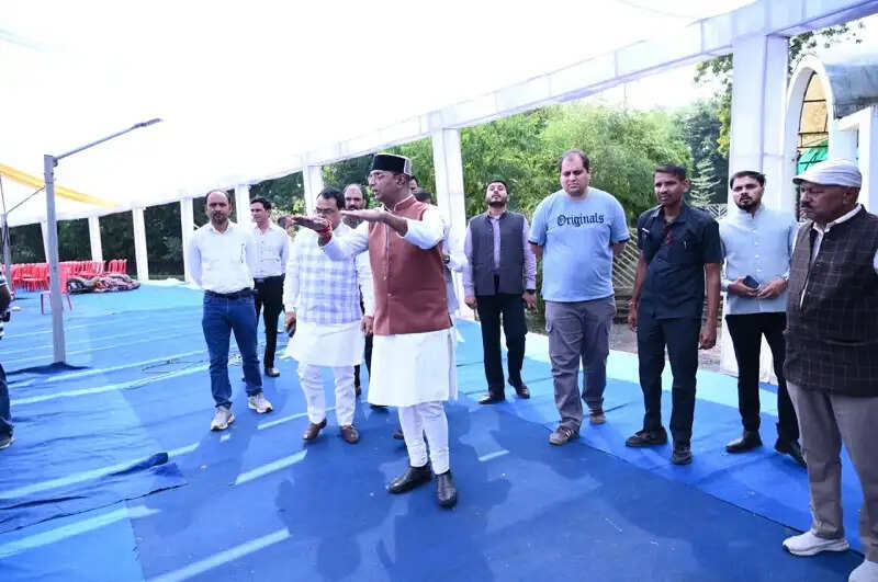 भोपालः सेवा संकल्प ज्योति यात्रा की तैयारियों को लेकर मंत्री सारंग ने किया कार्यक्रम स्थल का दौरा