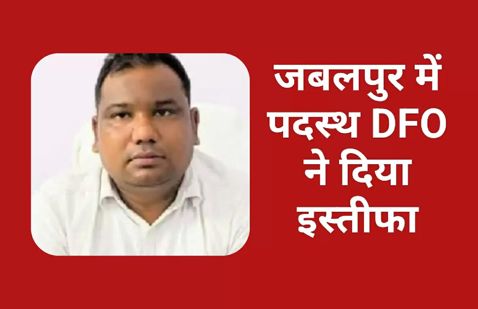 जबलपुर में पदस्थ डीएफओ पटेल ने दिया इस्तीफा