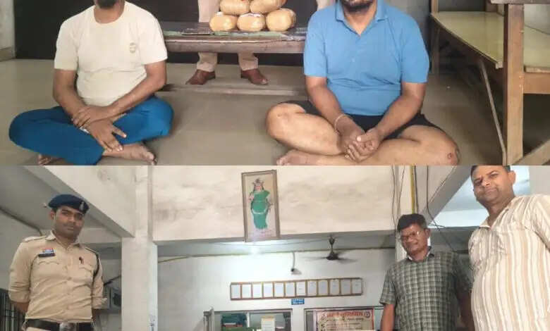 रायगढ़ में दो आरोपितों से 6.168 किलो गांजा ,24 नग नशीली बुट्रम इंजेक्शन, नगदी 7570 रकम सहित बाइक जब्त