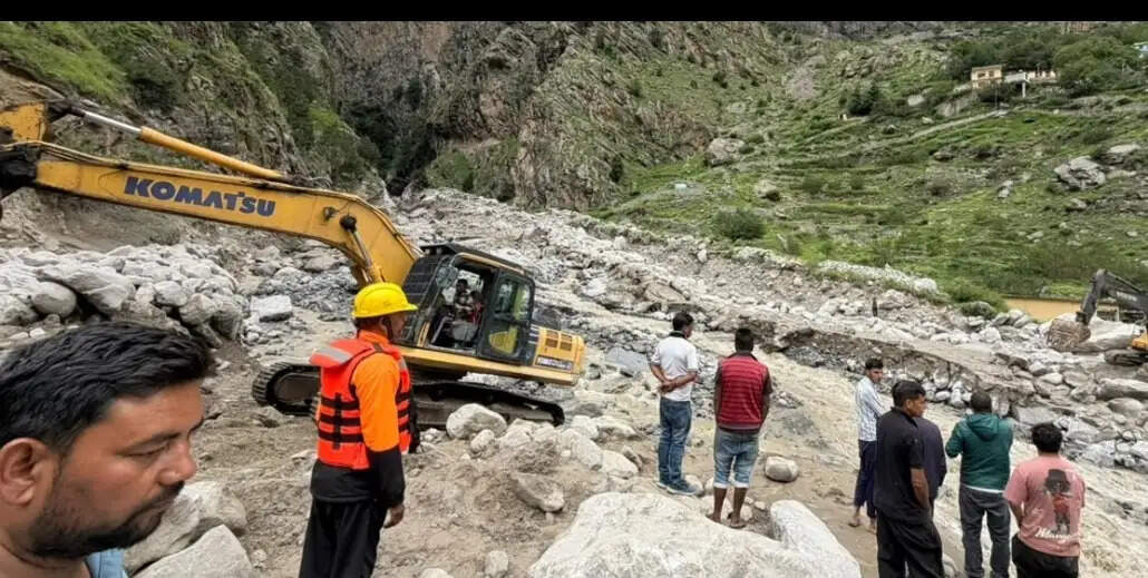 तमकनाला में बेली ब्रिज बहने के बाद वैकल्पिक मार्ग बनाने का काम तेज
