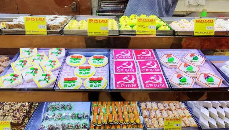 मतगणना से पहले मिठाइयों की भारी मांग, दुकानदारों की बढ़ी व्यस्तता