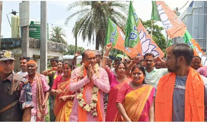 गोपाल चंद्र साहा की बड़ी जीत, जश्न में डूबे कार्यकर्ता