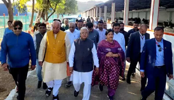 राज्यपाल पटेल ने किया गौवंश का पूजन मुरारीलाल तिवारी गौशाला का किया भ्रमण