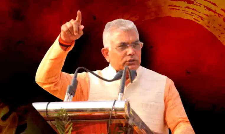 दोल से पहले रंगों में रंगे दिलीप घोष, ममता पर उठाए सवाल