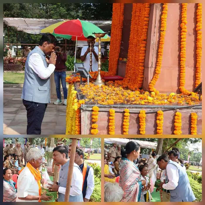 शहीद स्मृति दिवस पर वन मंत्री ने शहीद जवानों को किया नमन, परिजनाें से की भेंट