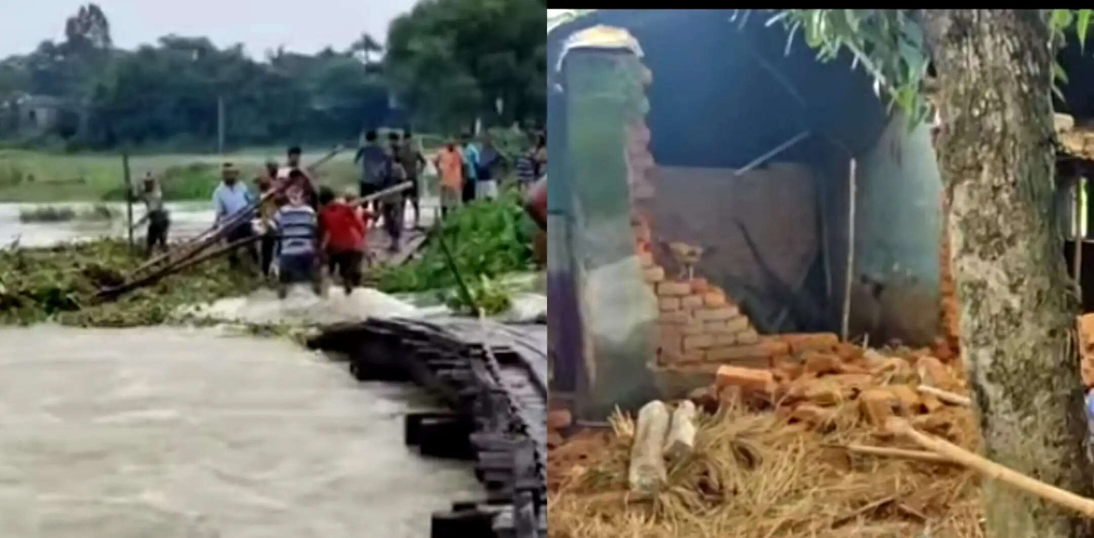 लगातार वर्षा से ग्रामीण जनजीवन पर असर