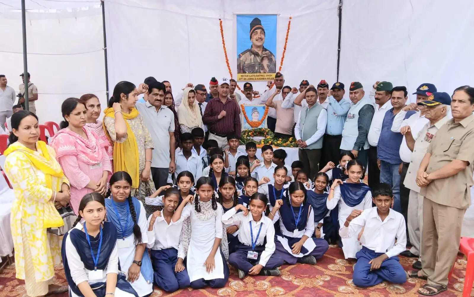 कठुआ में शहीद सतपाल सिंह की प्रथम पुण्यतिथि पर श्रद्धांजलि अर्पित