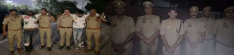 पुलिस मुठभेड़ में दो बदमाश गिरफ्तार, पैर में लगी गोली