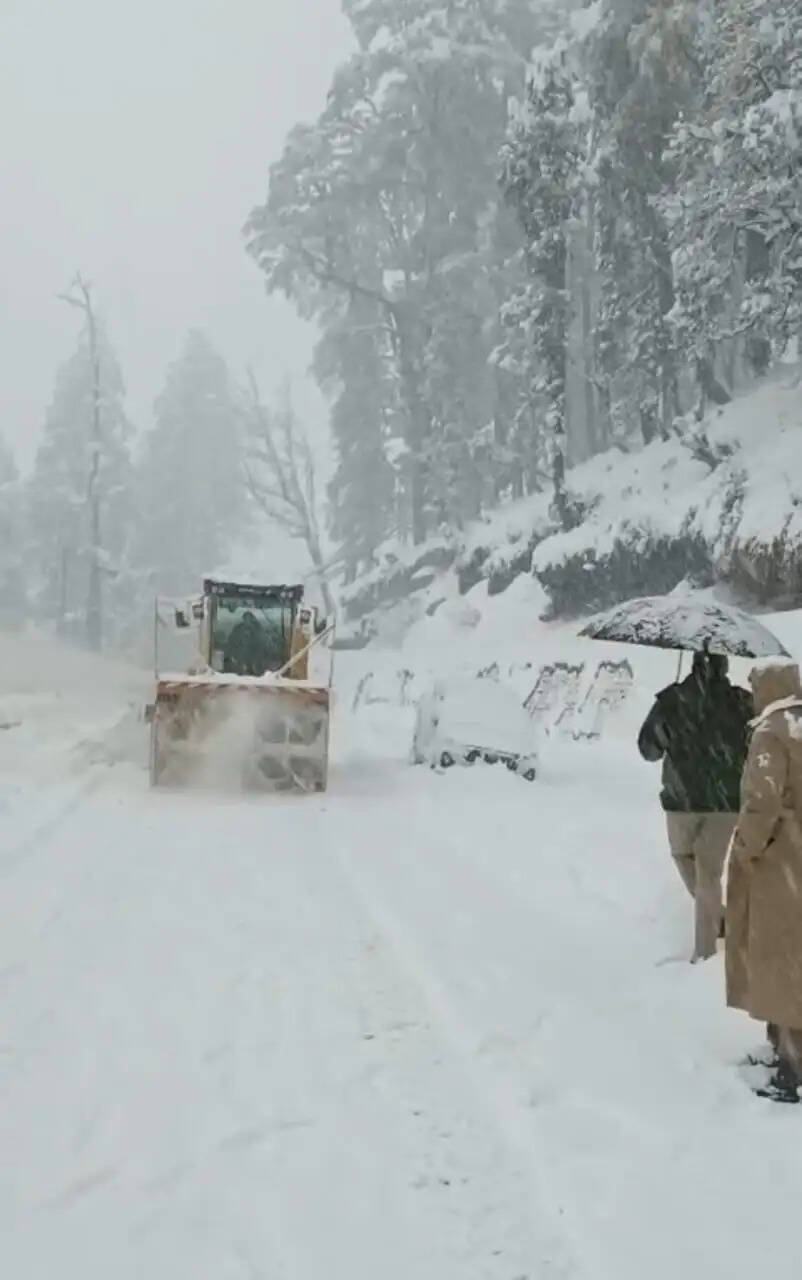 मनाली में अचानक बर्फबारी से बढ़ी पर्यटकों की परेशानी, बर्फ में फंसे सैंकड़ों वाहनों को निकालने में जुटी पुलिस