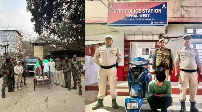 मणिपुर में तीन मादक पदार्थ तस्कर एवं एक वाहन चोर गिरफ्तार