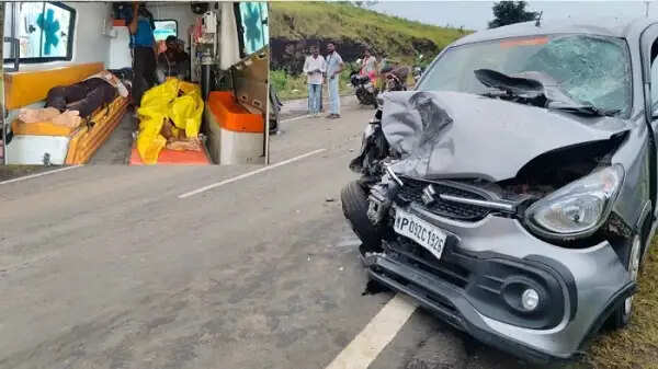 धार: बस को ओवरटेक करते समय सामने से आई कार से भिड़ी ईको, 8 घायल