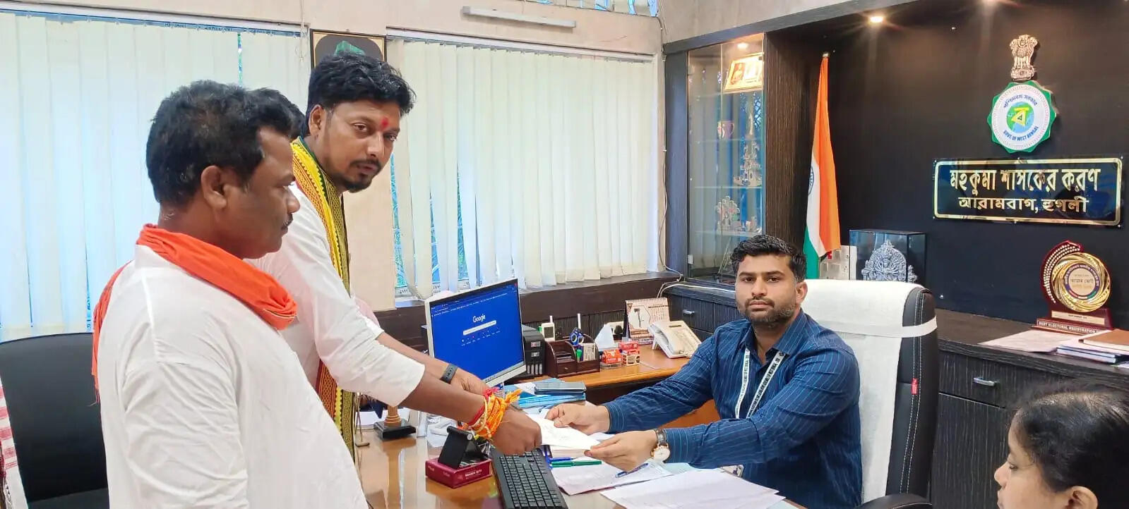 आरामबाग में भाजपा प्रत्याशियों का नामांकन, बिप्लब कुमार देव रहे मौजूद