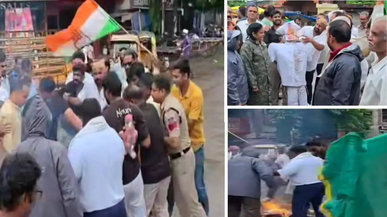 सागर: राहुल गांधी पर एफआईआर को लेकर सड़कों पर उतरे कांग्रेस कार्यकर्ता, पुतला दहन के दौरान हुई पुलिस से तीखी झड़प