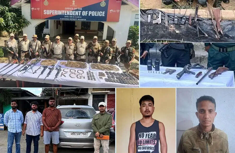 स्वतंत्रता दिवस से पहले मणिपुर में हथियारों का जखीरा बरामद, कई गिरफ्तार