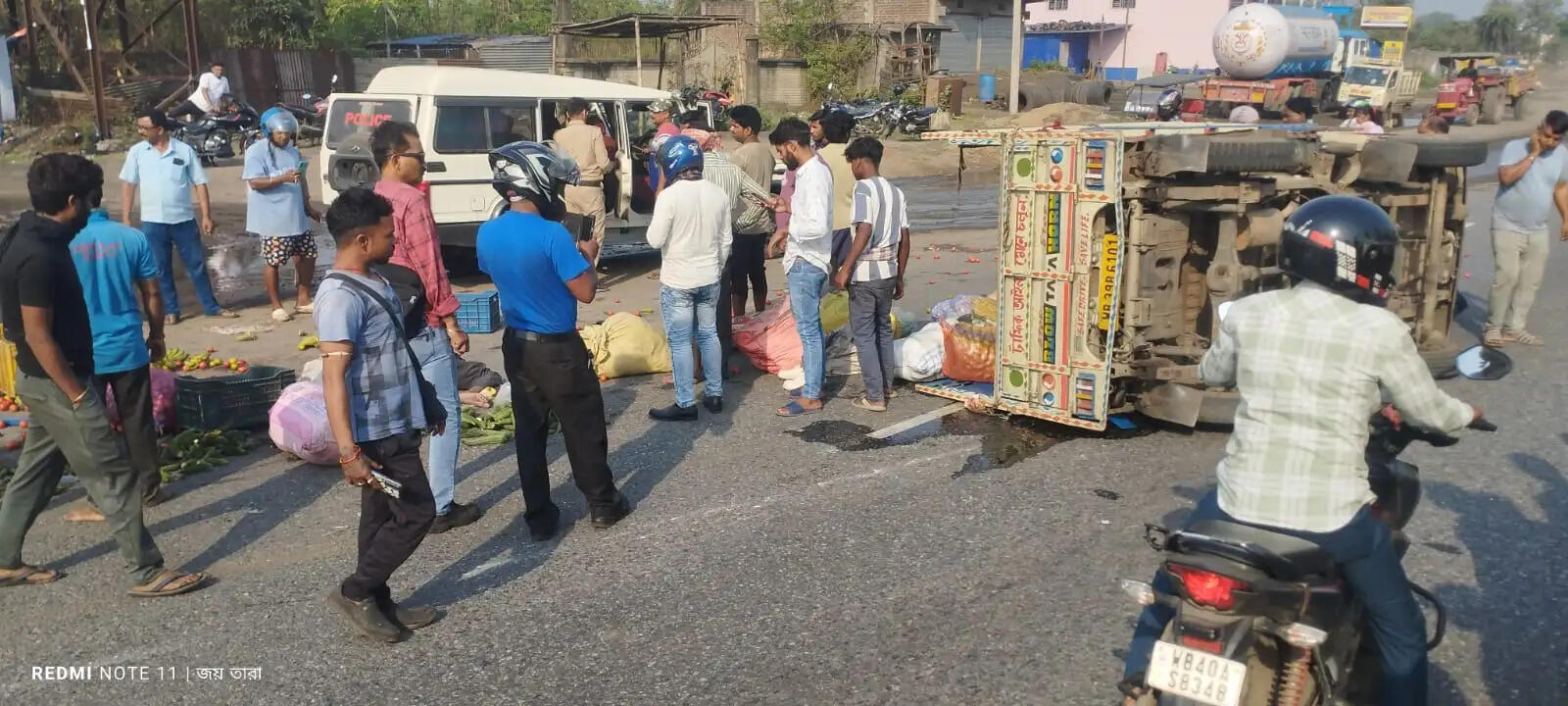 नेशनल हाईवे 19 पर सड़क हादसा, सब्जी विक्रेता की मौत