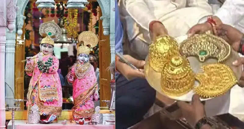 ग्वालियर में 120 करोड़ के आभूषणों से सजे राधा-कृष्ण, दर्शन के लिए उमड़ रही भीड़