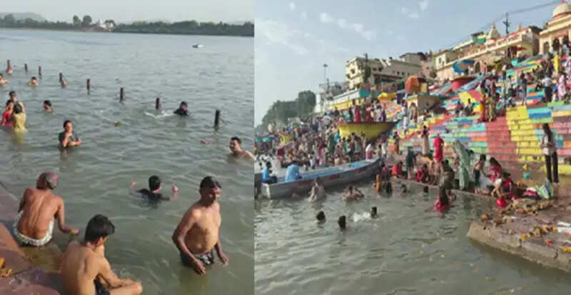 गंगा दशहरा पर नर्मदापुरम में उमड़ी भीड़, श्रद्धालुओं ने मां नर्मदा में लगाई आस्था की डुबकी