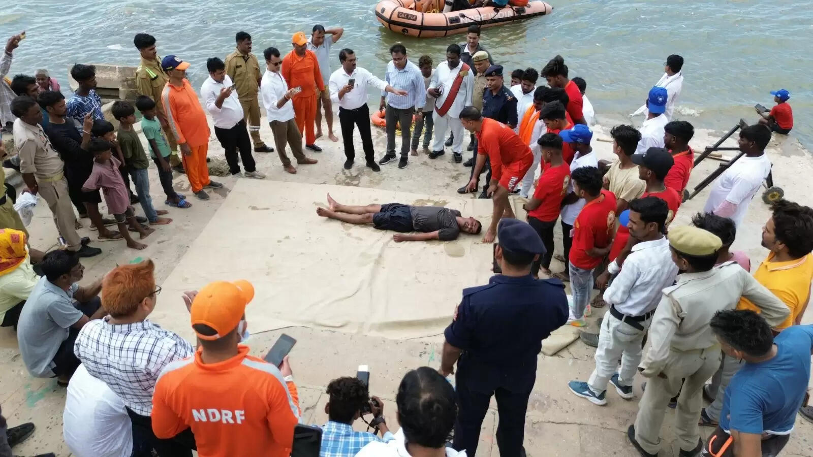 बाढ़ से निपटने के लिए राज्य स्तरीय मॉक ड्रिल, बचाव कार्यों का किया गया अभ्यास