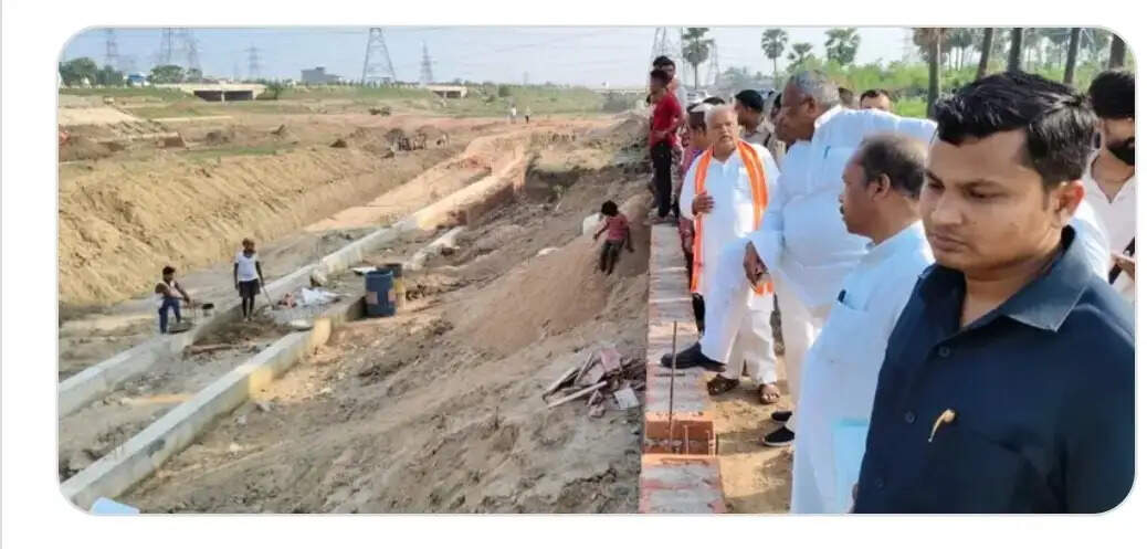 नालंदा जिले में निर्माणाधीन कोसुक रिवर फ्रंट का मंत्री ने किया स्थलीय निरीक्षण