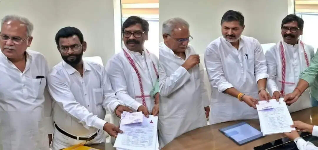 राज्यसभा चुनाव : झामुमो, कांग्रेस और निर्दलीय उम्मीदवारों ने किया दो-दो सेट में नामांकन