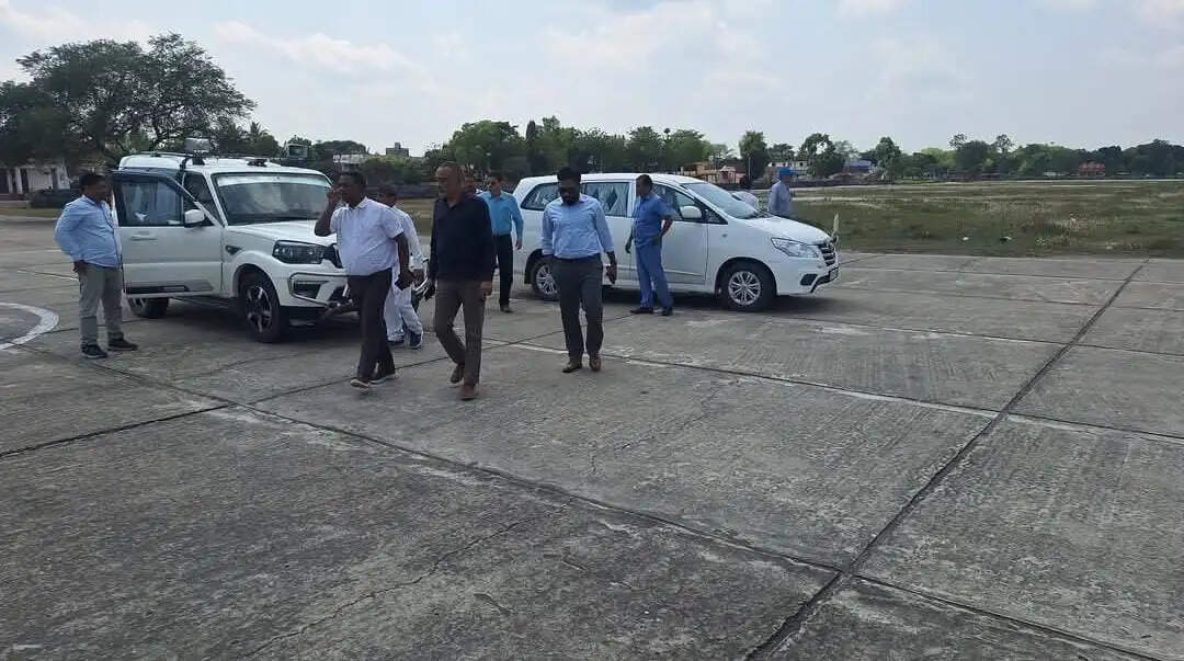 हवाई पर्यटन व एयर स्पोर्ट्स को बढ़ावा देने के लिए छह सदस्यीय टीम ने वीरपुर हवाई अड्डे का किया निरीक्षण