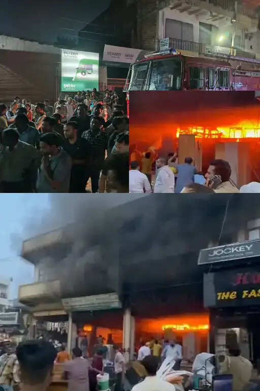 मथुरा: पांडेय फर्नीचर शोरूम में शार्ट सर्किट से लगी आग से 20 लाख का नुकसान